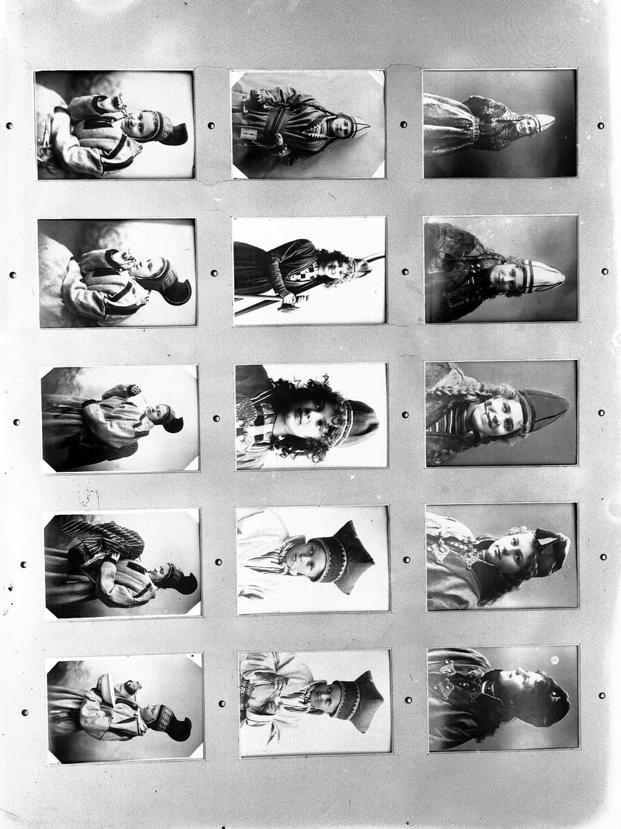 Solveig Lund, Oversiktsbilde av Solveig Lunds monteringer av sine fotografier på veggen i studioet.