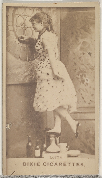 Allen & Ginter, Lotta, from the Actors and Actresses series (N45, Type 7) for Dixie Cigarettes