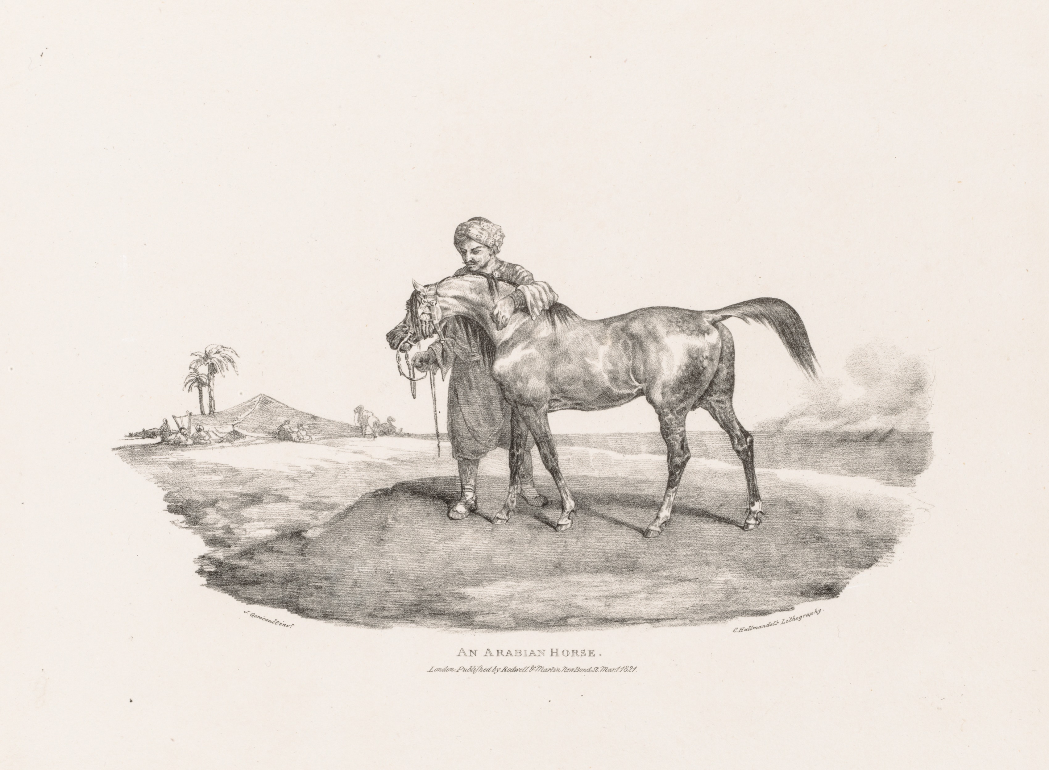 Théodore Géricault, Various Subjects Drawn from Life and on Stone:  An Arabian Horse