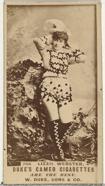 W. Duke, Sons & Co., Card Number 766, Lizzie Webster, from the Actors and Actresses series (N145-5) issued by Duke Sons & Co. to promote Cameo Cigarettes