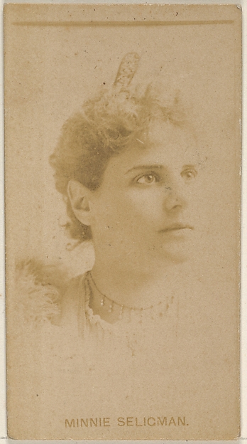 Allen & Ginter, Minnie Seligman, from the Actors and Actresses series (N45, Type 8) for Virginia Brights Cigarettes