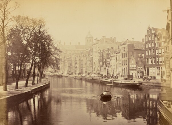 Unknown, [Canal View with the Royal Palace in the Distance, Amsterdam]