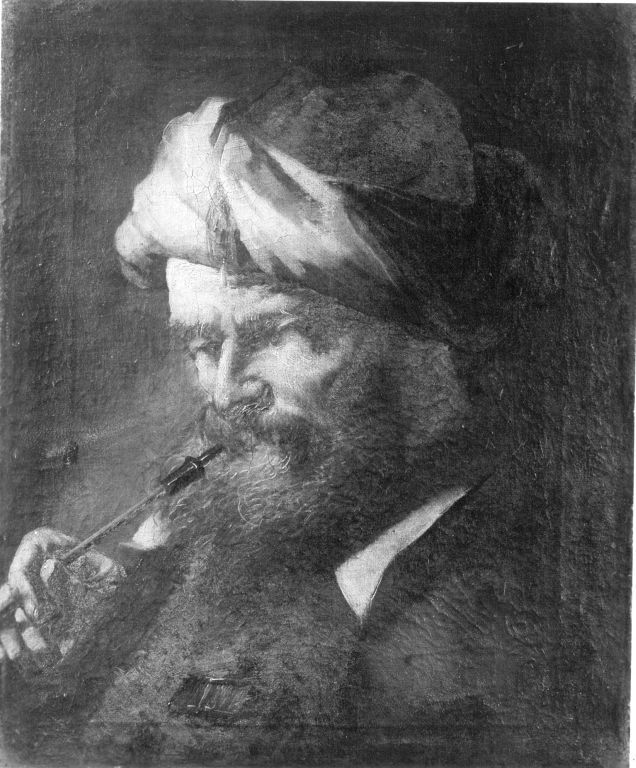 Giovanni Battista Piazzetta, Bildnis eines rauchenden, bärtigen Mannes mit Turban