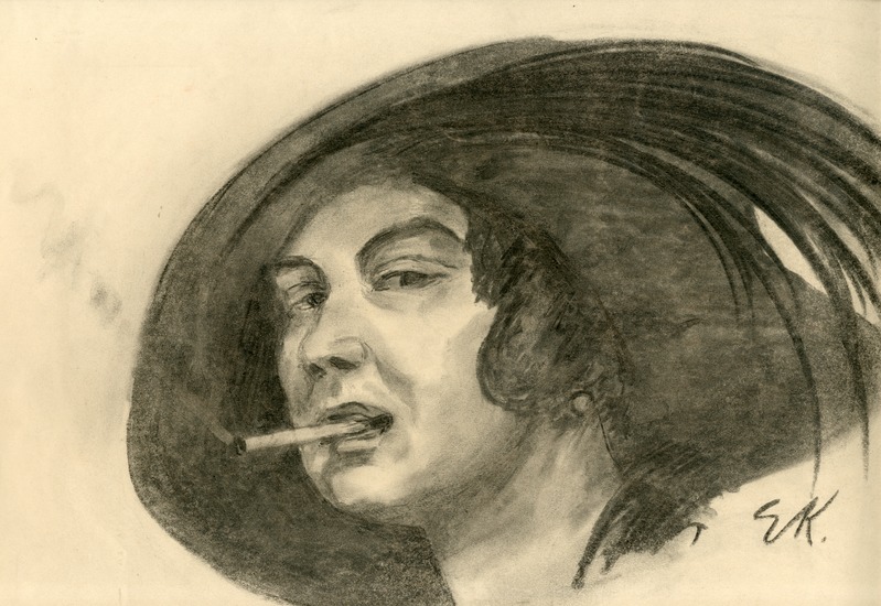 Erna (autor) Kreischmann, Joonistus. Naise portree