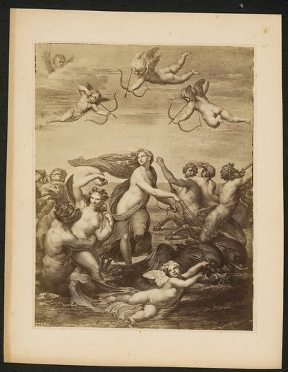 Raffaello Sanzio, Triumph der Galatea, Villa Farnesina, Rom: Ansicht des Gemäldes von Raffael