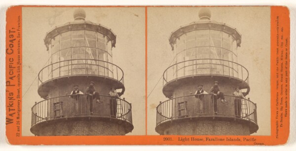 Carleton Watkins, Light House, Farallone [sic] Islands, Pacific Ocean.