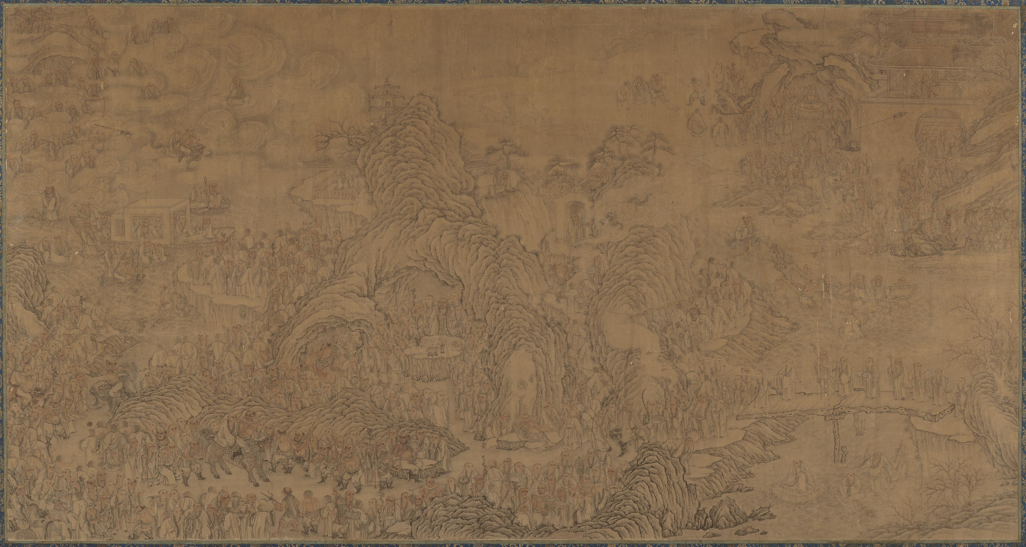 Formerly attributed to Li Gonglin, Five hundred luohans