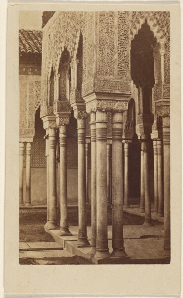 Unknown, [Detail of some ornate columns, interior of the Alhambra]