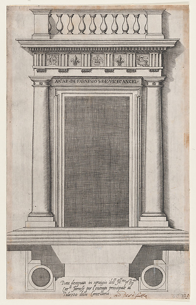 Anonymous, The Main Doorway of the Palazzo della Cancellaria, from "Speculum Romanae Magnificentiae"