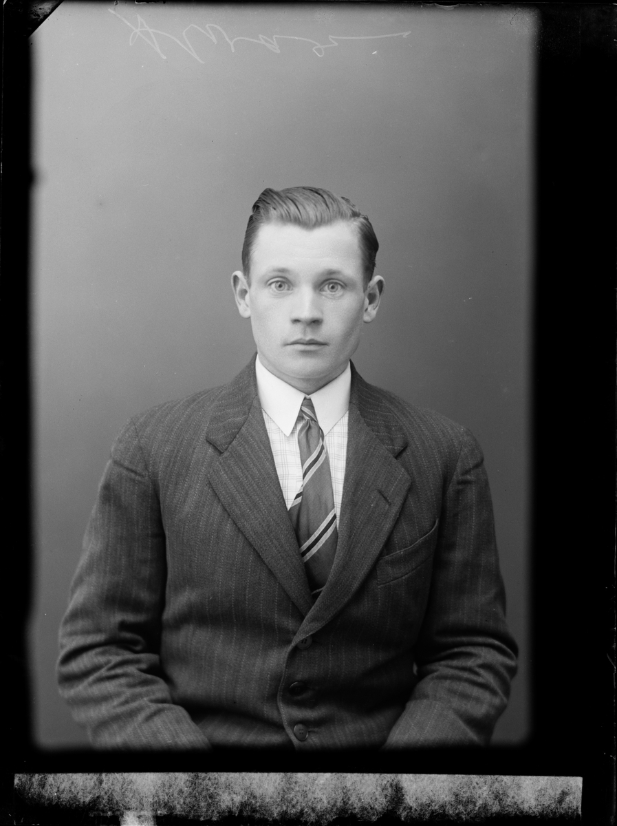 Skötsner-Edhlund, Ateljéporträtt - Alvar Bäckman från Stummelbo, Valö socken, Uppland
