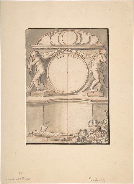 Anonymous, French, 18th century, Drawing for a Book Illustration: Cleopatra