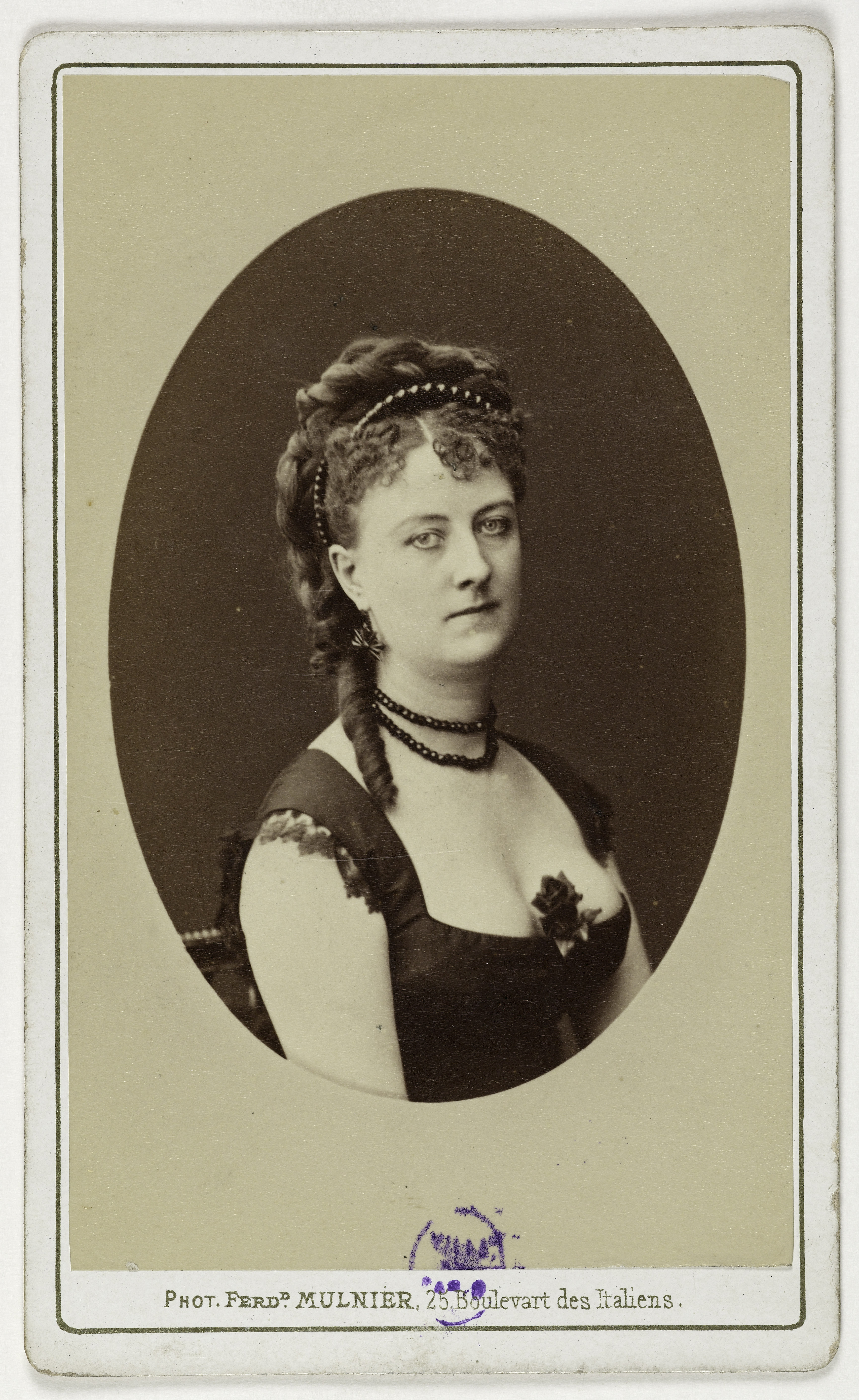 Ferdinand Mulnier, Portrait de Godefroy, (danseuse ou chanteuse lyrique)