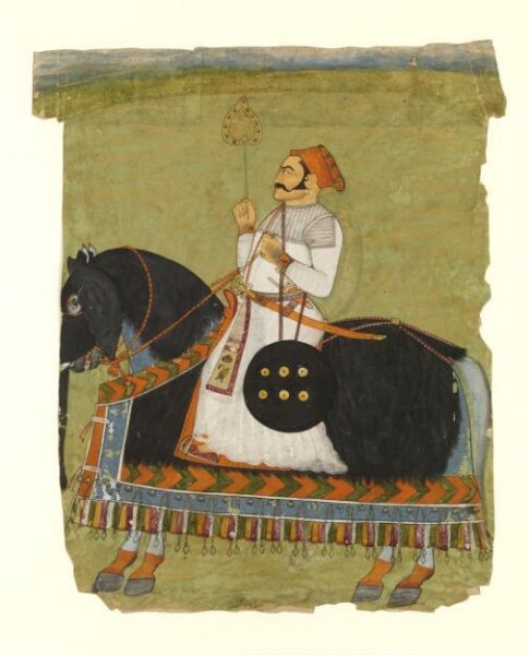 Unknown, Maharaja Dhiraj Singh of Raghogarh on a caparisoned horse