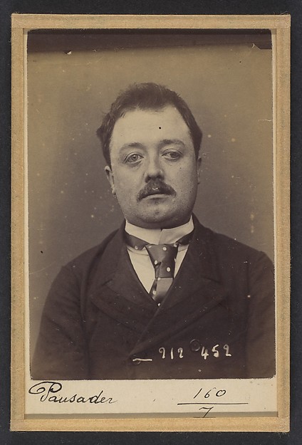 Alphonse Bertillon, Pausader. Jean, Ernest. 27 ans, né le 28/7/66 à Paris Xe. Publiciste. Anarchiste. 2/1/94.