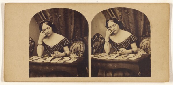 Unknown, [Woman playing solitare]