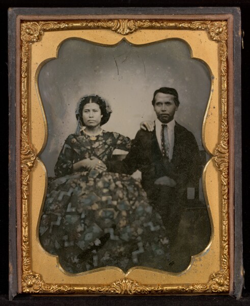 Unknown, [Portrait of a Seated Woman and Man]
