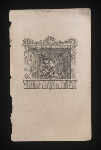Cruikshank, George, Mr Punch riding a horse