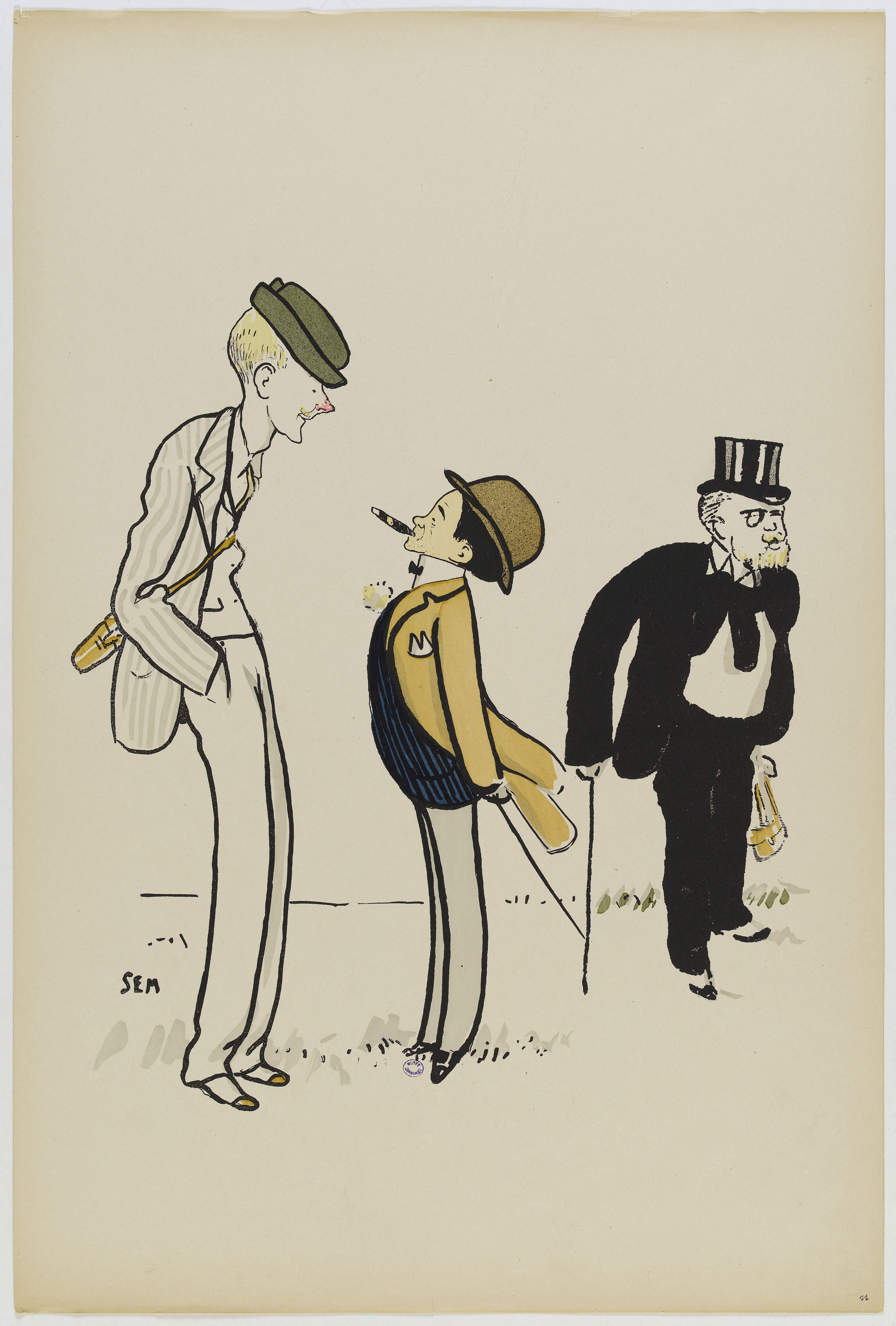 Sem, Album vert : Lord Carnavon, le jockey Tod Sloan (Sem) et Monsieur Broet
