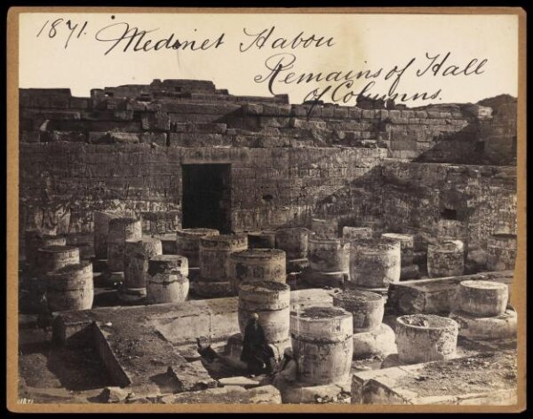 Francis Frith, Medinet Habou.  Remains of Hall of Columns