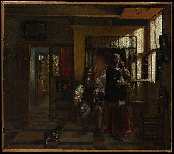 Pieter de Hooch, Interior with a Young Couple