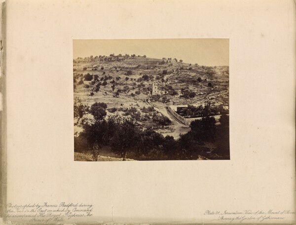 Francis Bedford, Jerusalem - View of the Mount of Olives, Showing the Garden of Gethsemane