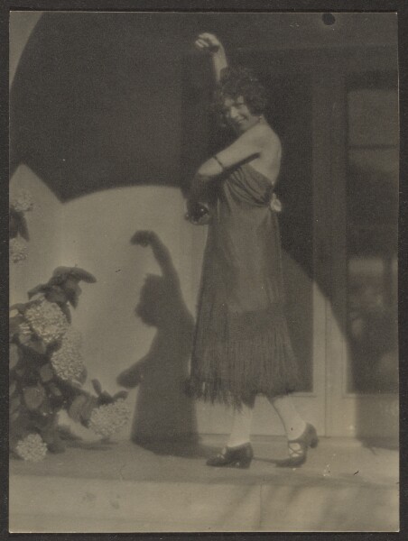 Louis Fleckenstein, [Female Dancer before House]
