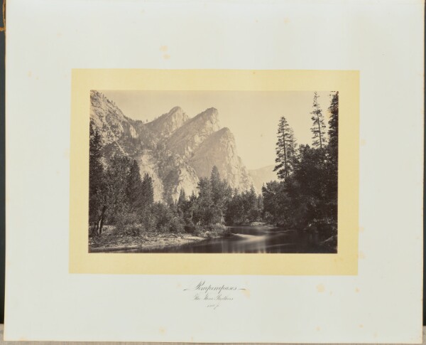 Carleton Watkins, Pompompasos. The Three Brothers 4480 ft.