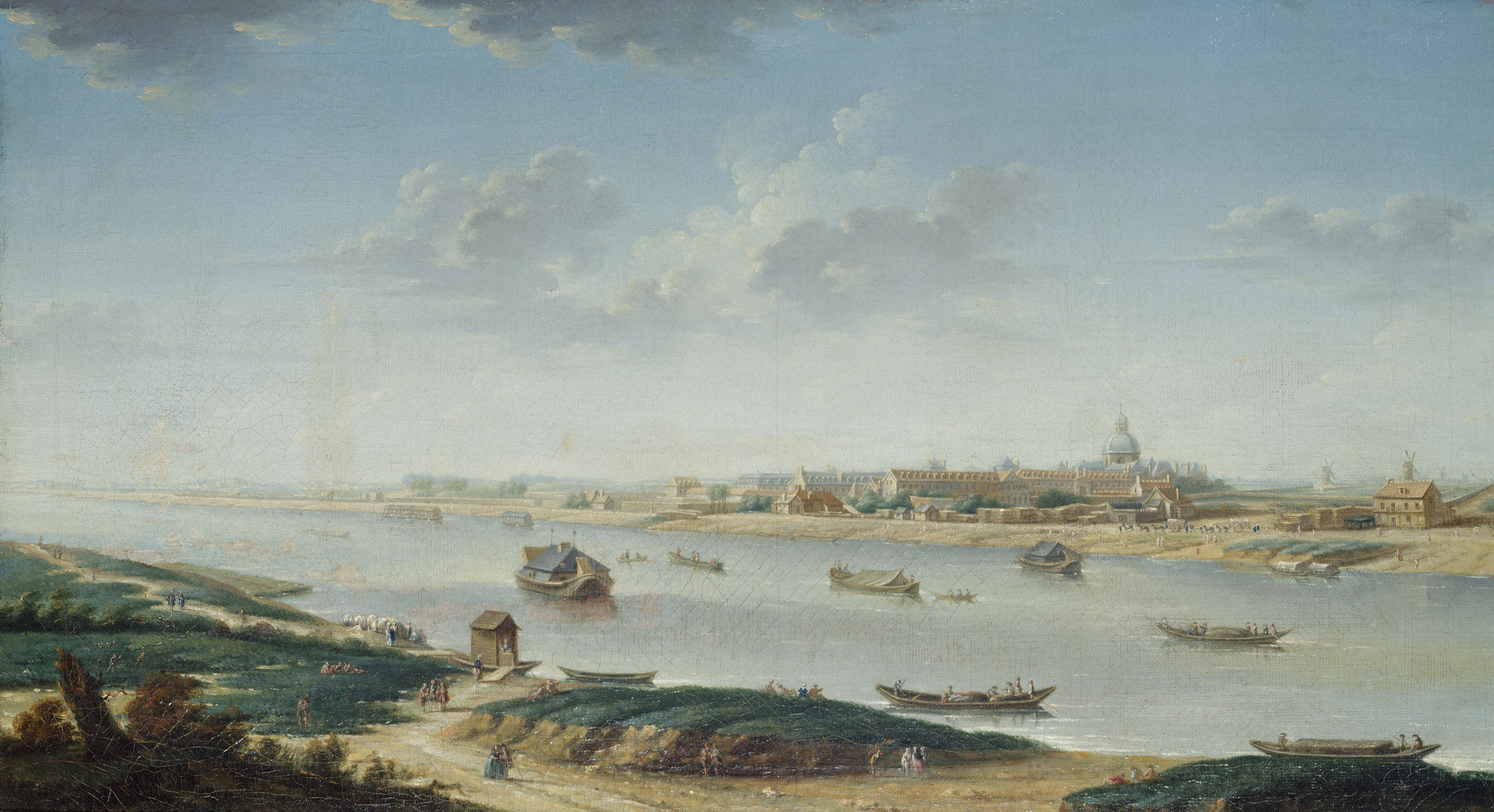 Nicolas Jean-Baptiste Raguenet, La Salpêtrière, vue de la Rapée
