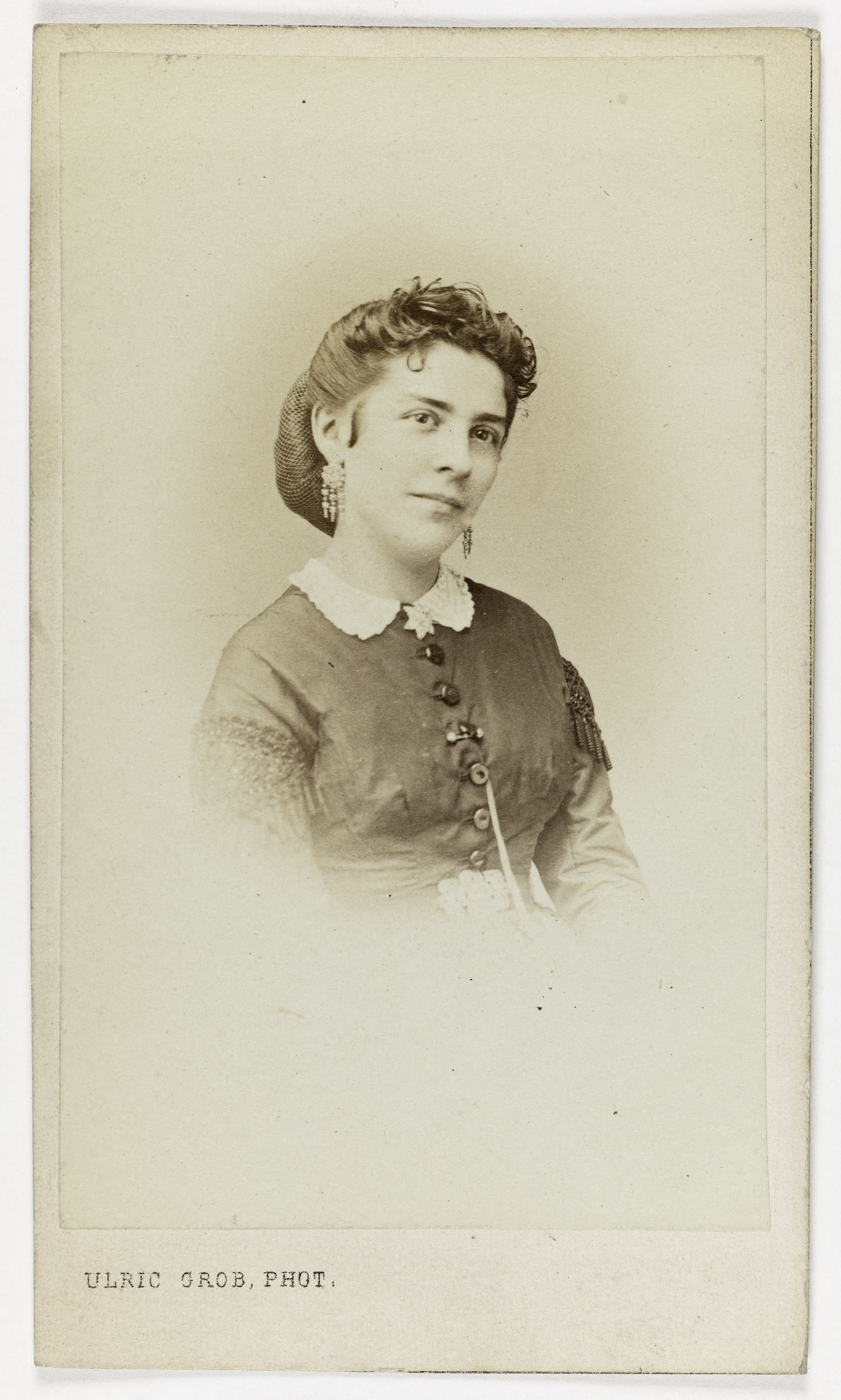 Ulric Grob, Portrait d'Eugénie Martin, actrice au Théâtre des Variétés.