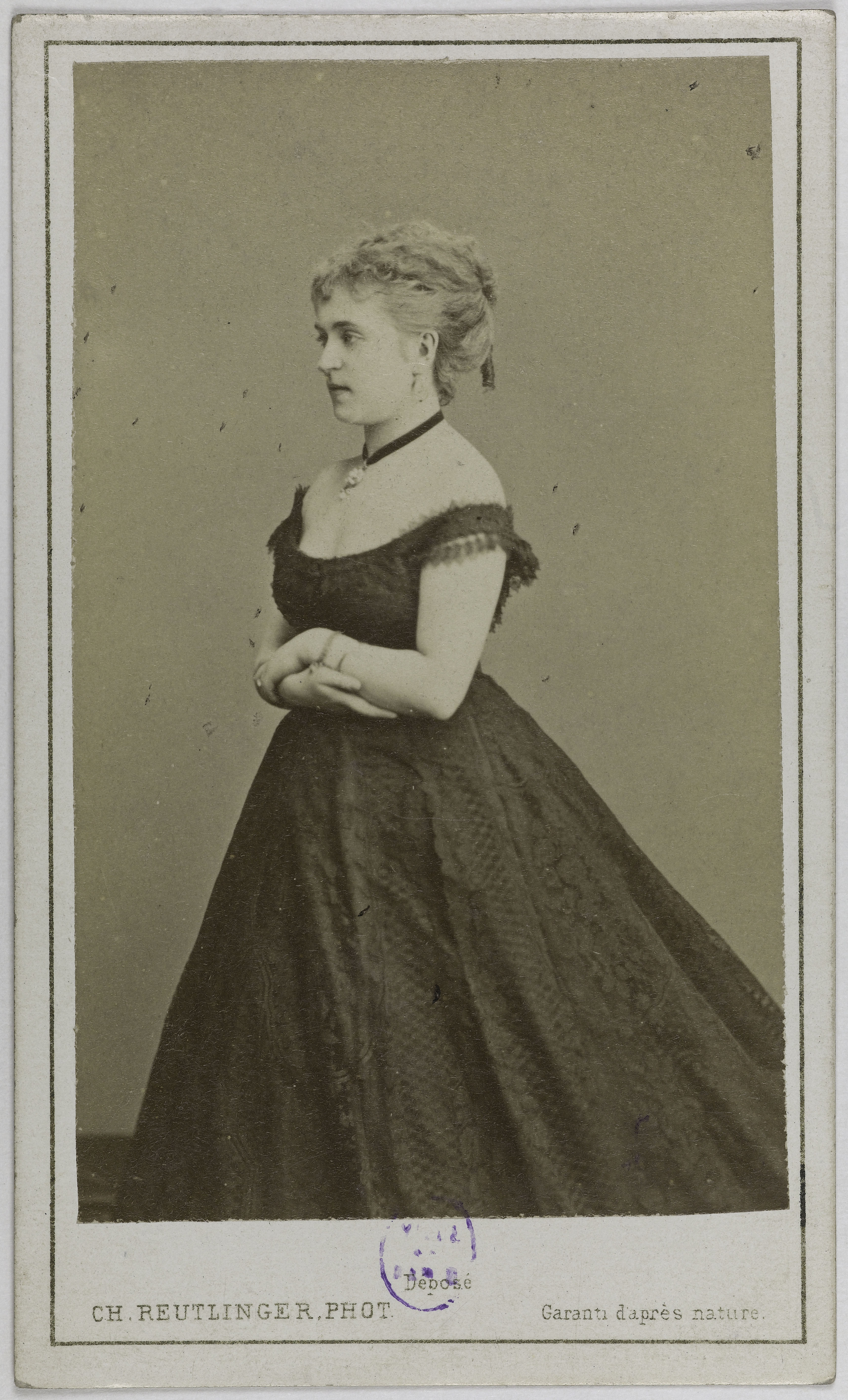 Charles Reutlinger, Portrait d'Adeline Blanche Pierson, (1842-1919), (actrice)