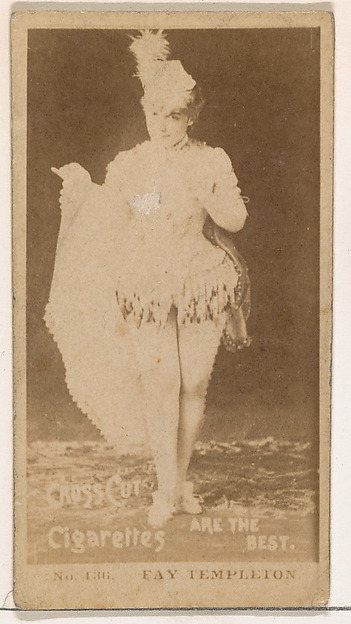 W. Duke, Sons & Co., Card Number 136, Fay Templeton, from the Actors and Actresses series (N145-2) issued by Duke Sons & Co. to promote Cross Cut Cigarettes