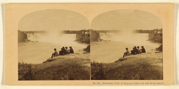 London Stereoscopic and Photographic Company, Panoramic View of the Niagara Falls, and the River Below. From the Clifton Hotel, Canada.