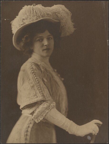 Louis Fleckenstein, [Portrait of a Woman Standing with Umbrella]
