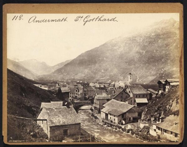 Francis Frith, Andermatt.  St. Gotthard