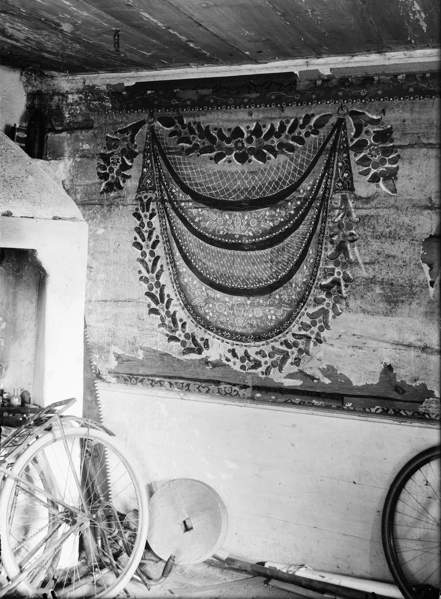 Paul Sandberg, Målad papperstapet, Grovsta, Länna socken, Uppland 1932