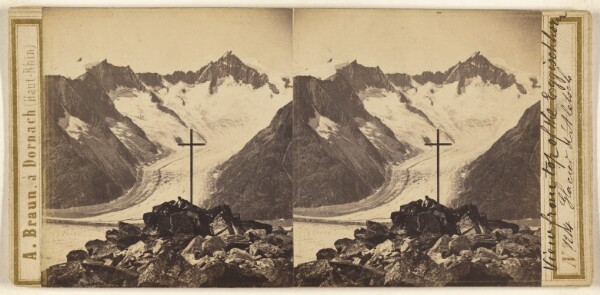 Adolphe Braun, [View from top of the Eggischorn/Glacier d'Aletsch]