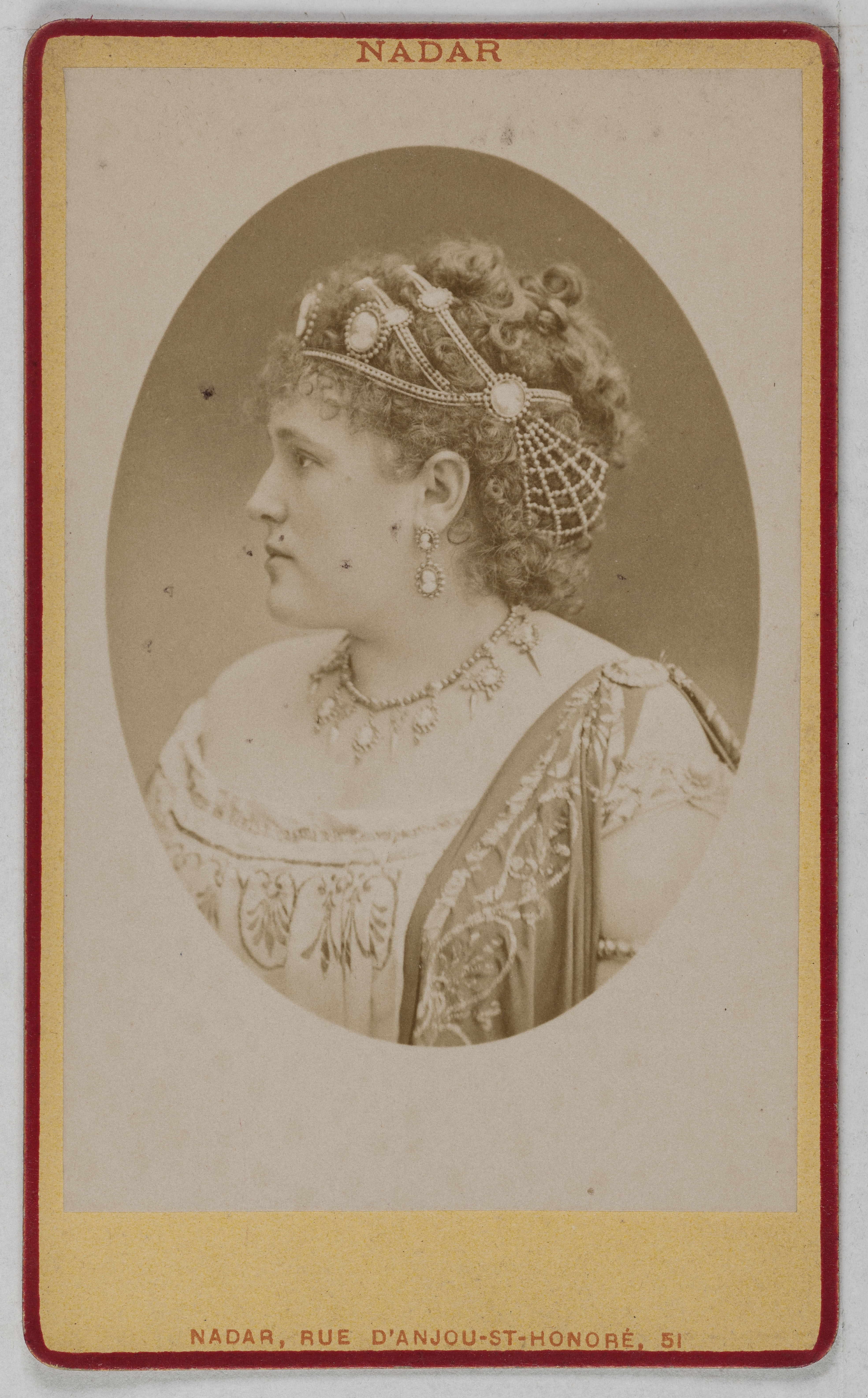 Atelier Nadar, Portrait de Gabrielle Krauss (1842-1906), duchesse de San Teodoro, chanteuse lyrique