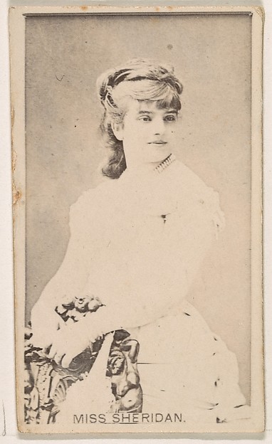 Kinney Brothers Tobacco Company, Miss Sheridan, from the Actresses series (N245) issued by Kinney Brothers to promote Sweet Caporal Cigarettes