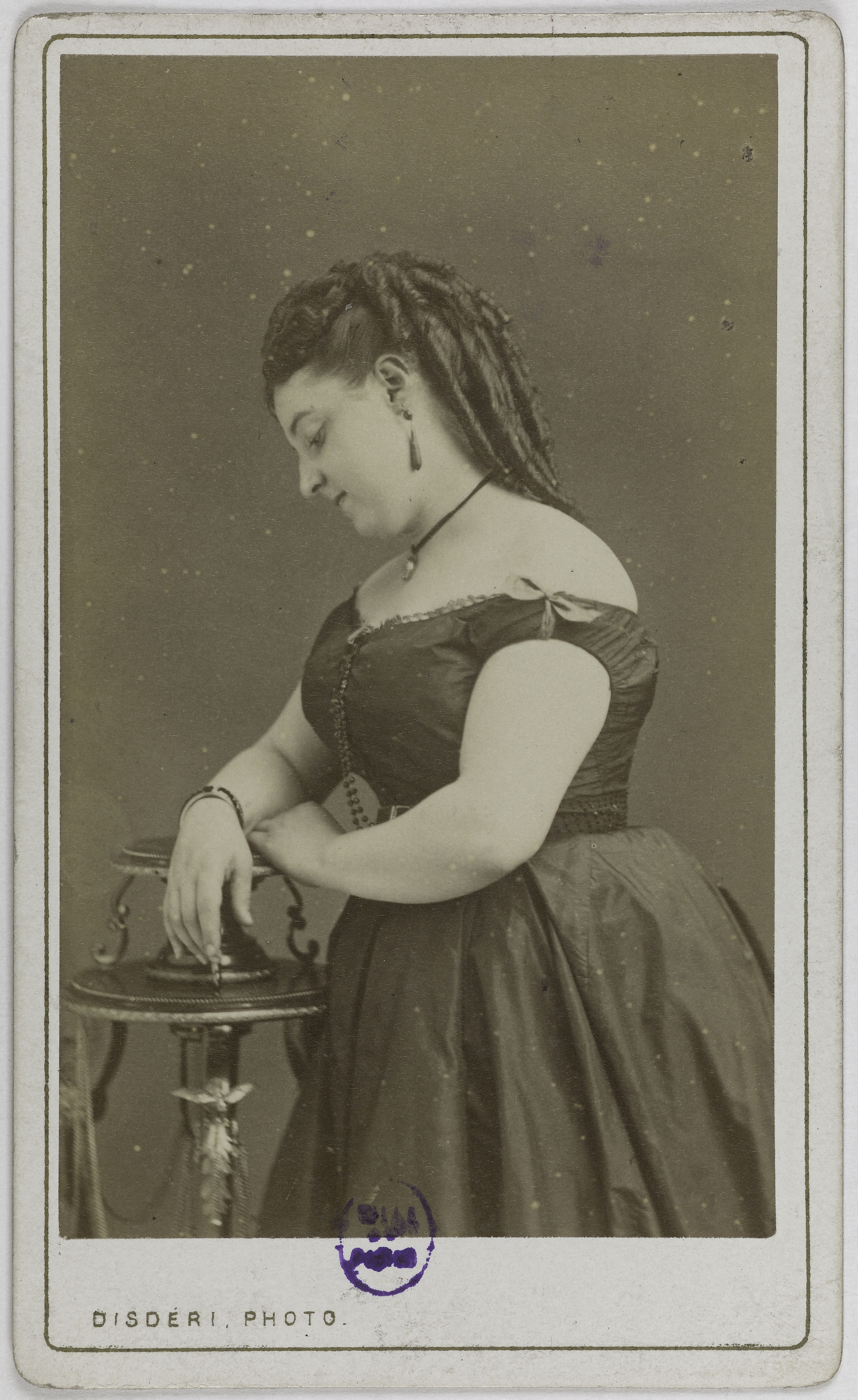 André-Adolphe-Eugène Disdéri, Portrait de Pitteri Elise, (actrice ?)