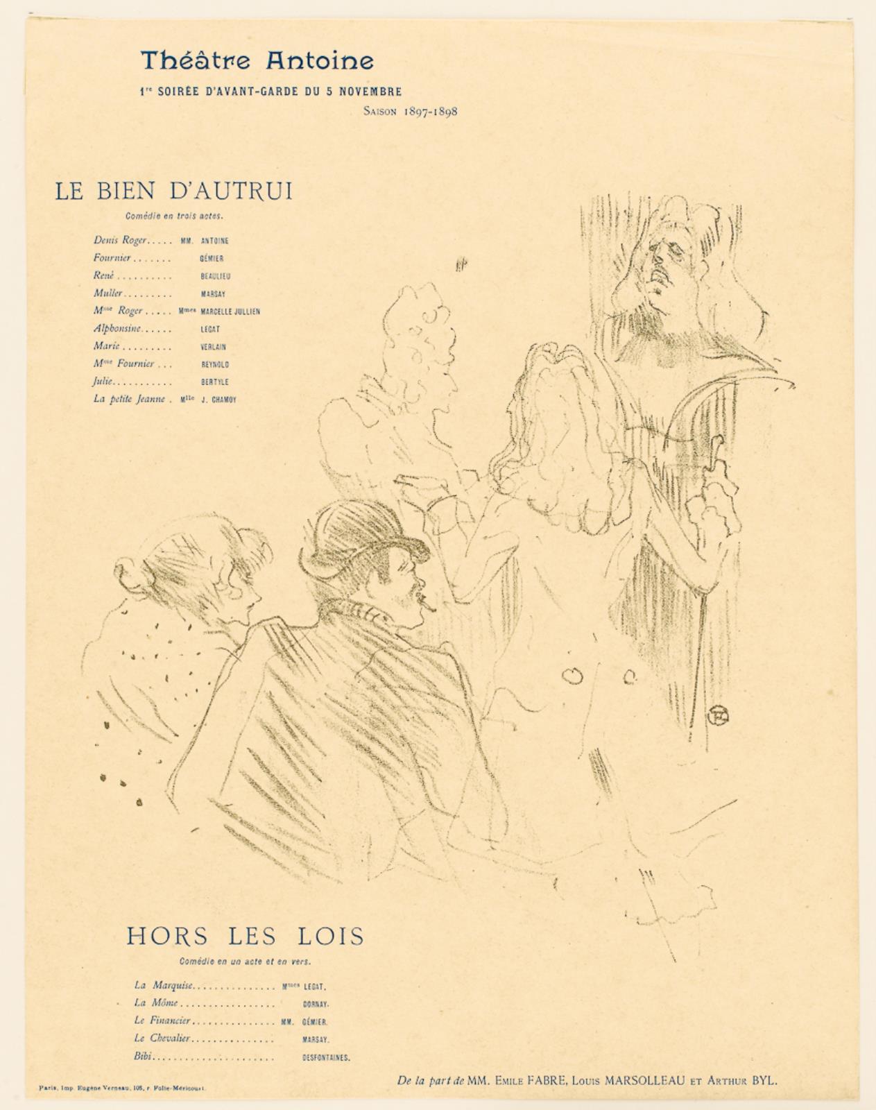 Henri de Toulouse-Lautrec, Hommage à Moliere