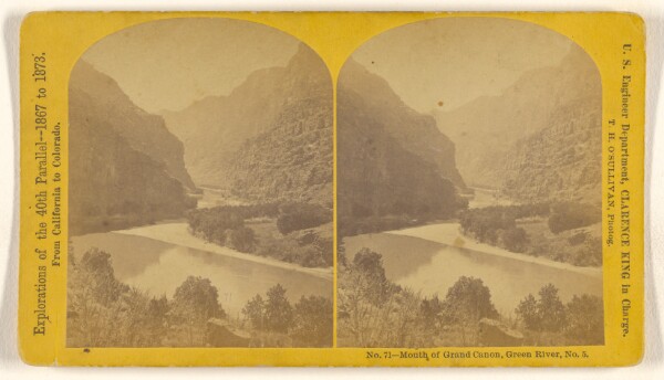 Timothy H. O'Sullivan, Mouth of Grand Canon, Green River, No. 5.
