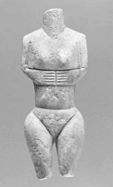 Unknown, Fragment of a Cycladic Figure (Plastiras Type)