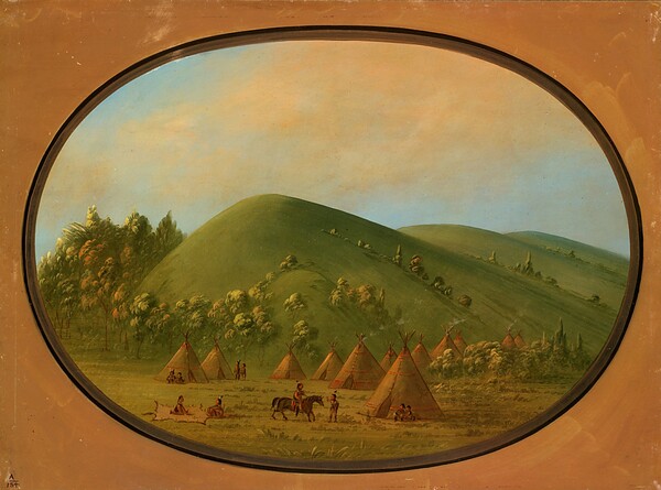 George Catlin, A Small Cheyenne Village