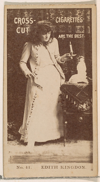 W. Duke, Sons & Co., Card Number 41, Edith Kingdon, from the Actors and Actresses series (N145-2) issued by Duke Sons & Co. to promote Cross Cut Cigarettes