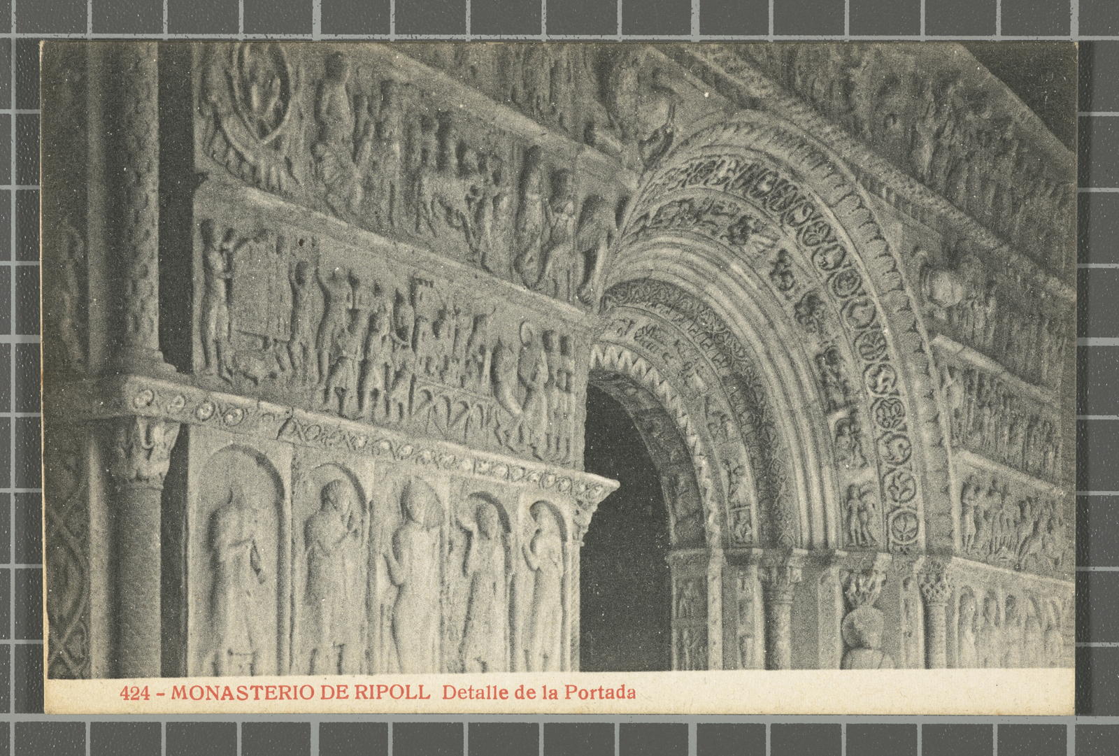Desconegut, 424 - Monasterio de Ripoll. Detalle de la Portada