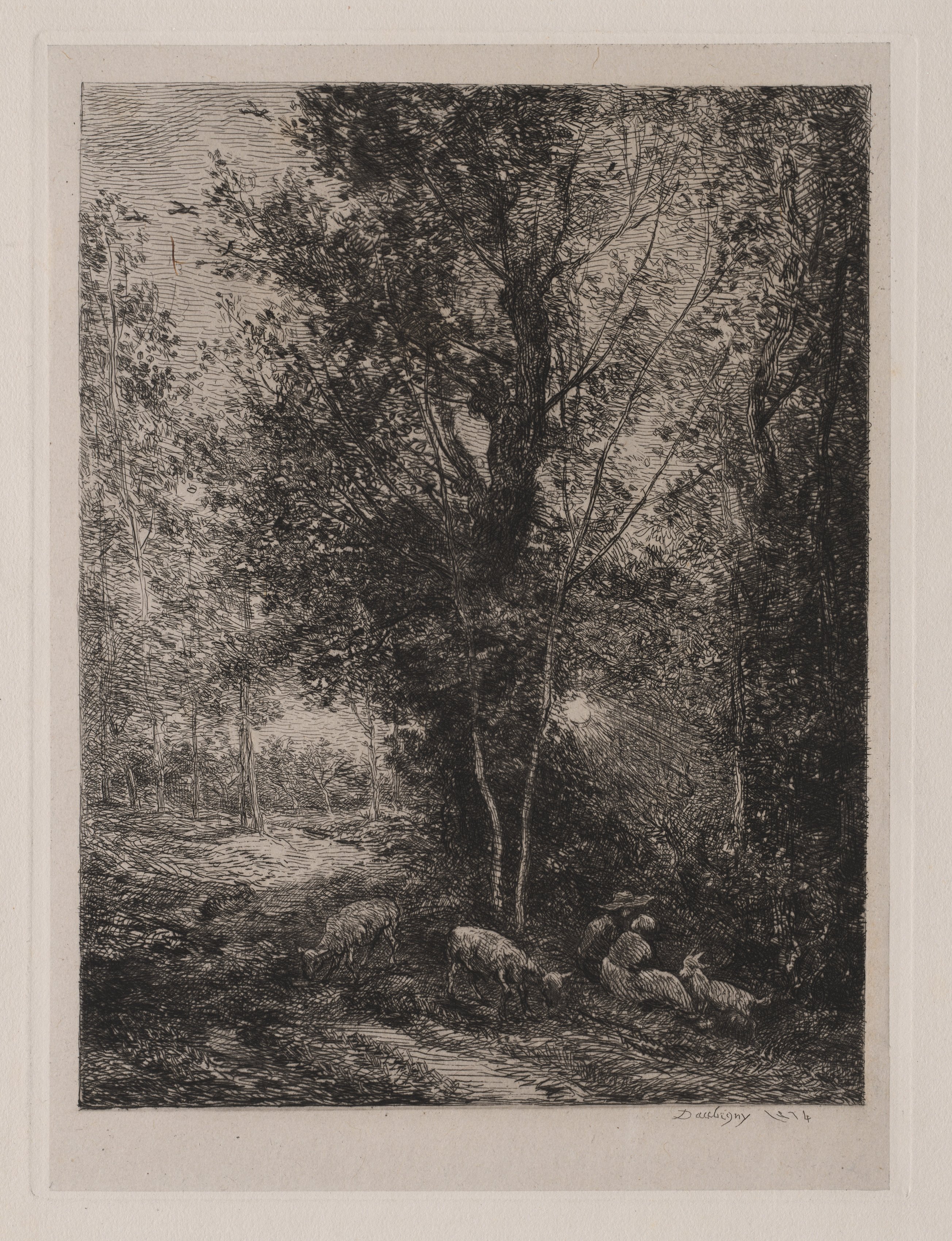 Charles François Daubigny, The Shepherd and Shepherdess