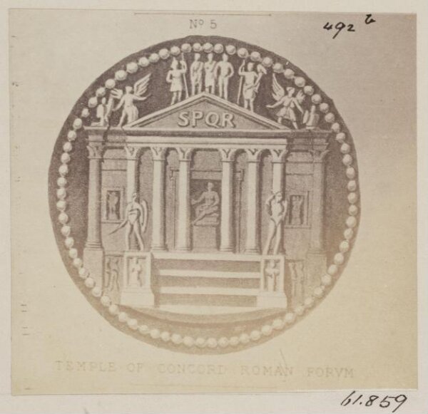 Parker, John Henry, Coins - Temple of Concord in the Forum Romanum
