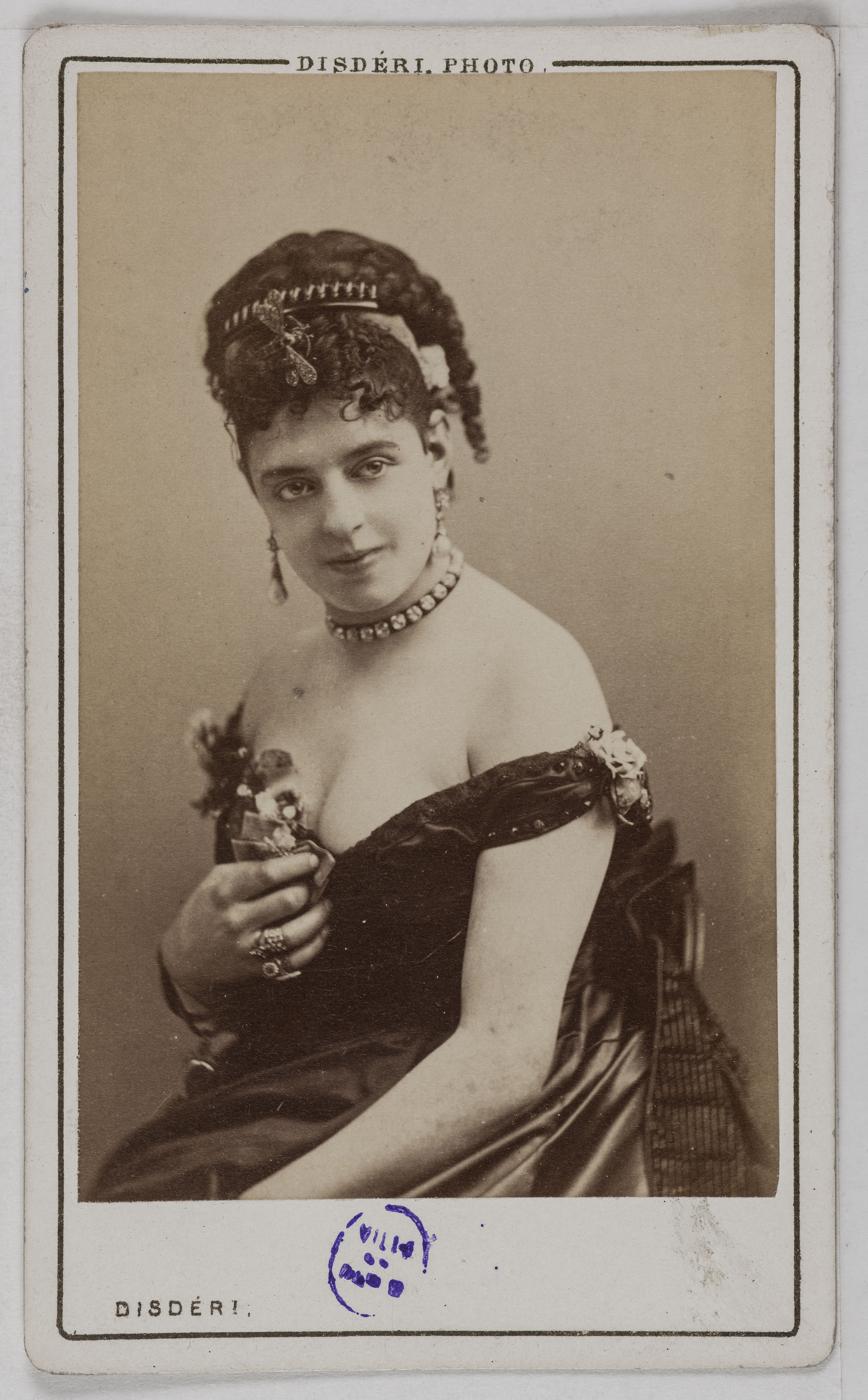 André-Adolphe-Eugène Disdéri, Portrait de Malo, (actrice)