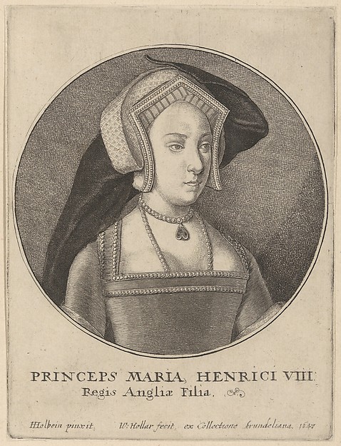 Wenceslaus Hollar, Princeps Maria Henrici VIII Regis Angliæ Filia