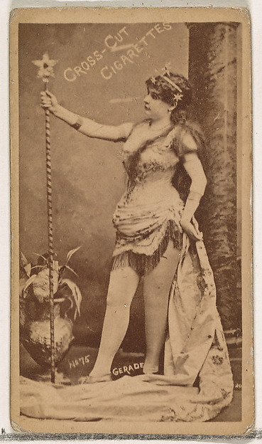 W. Duke, Sons & Co., Card Number 75, Gerade, from the Actors and Actresses series (N145-1) issued by Duke Sons & Co. to promote Cross Cut Cigarettes